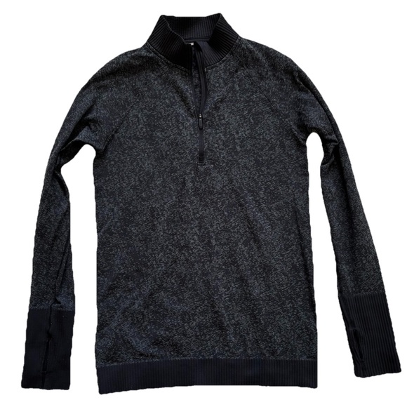 lululemon athletica Tops - LULULEMON Long Sleeve REST LESS 1/2 Zip Mock Sweater Warm Active Stylish Trendy